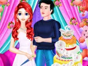 Mermaid Girl Wedding Cooking Cake 