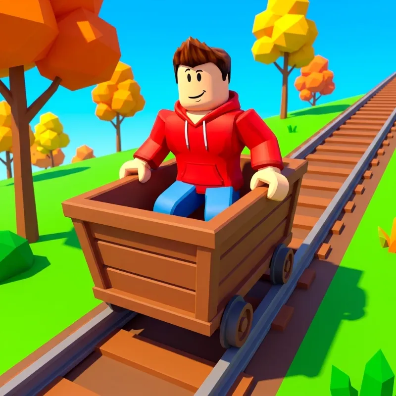 Obby: Climb Up and Slide Down on Minecarts