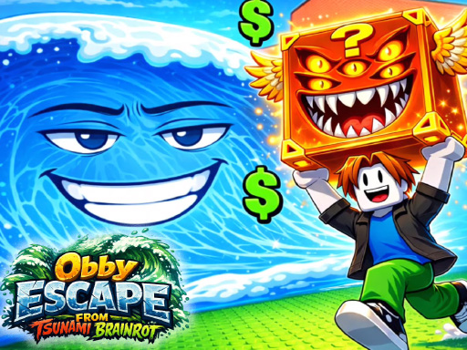 Obby Escape From Tsunami Brainrot